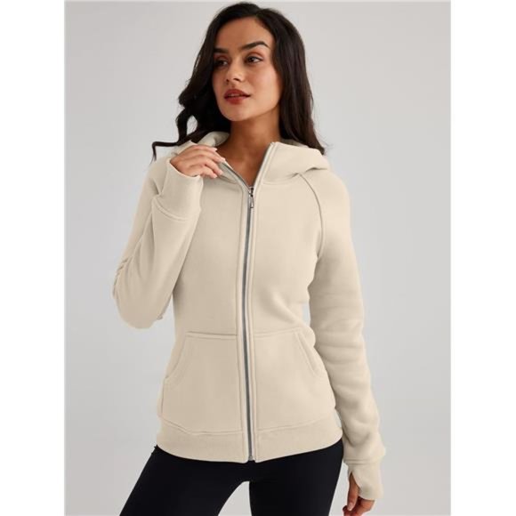 Queen Womens Zip Up Hoodies Fleece‎ Jackets Sweatshirts Fall Outfits Sweaters - Picture 2 of 5